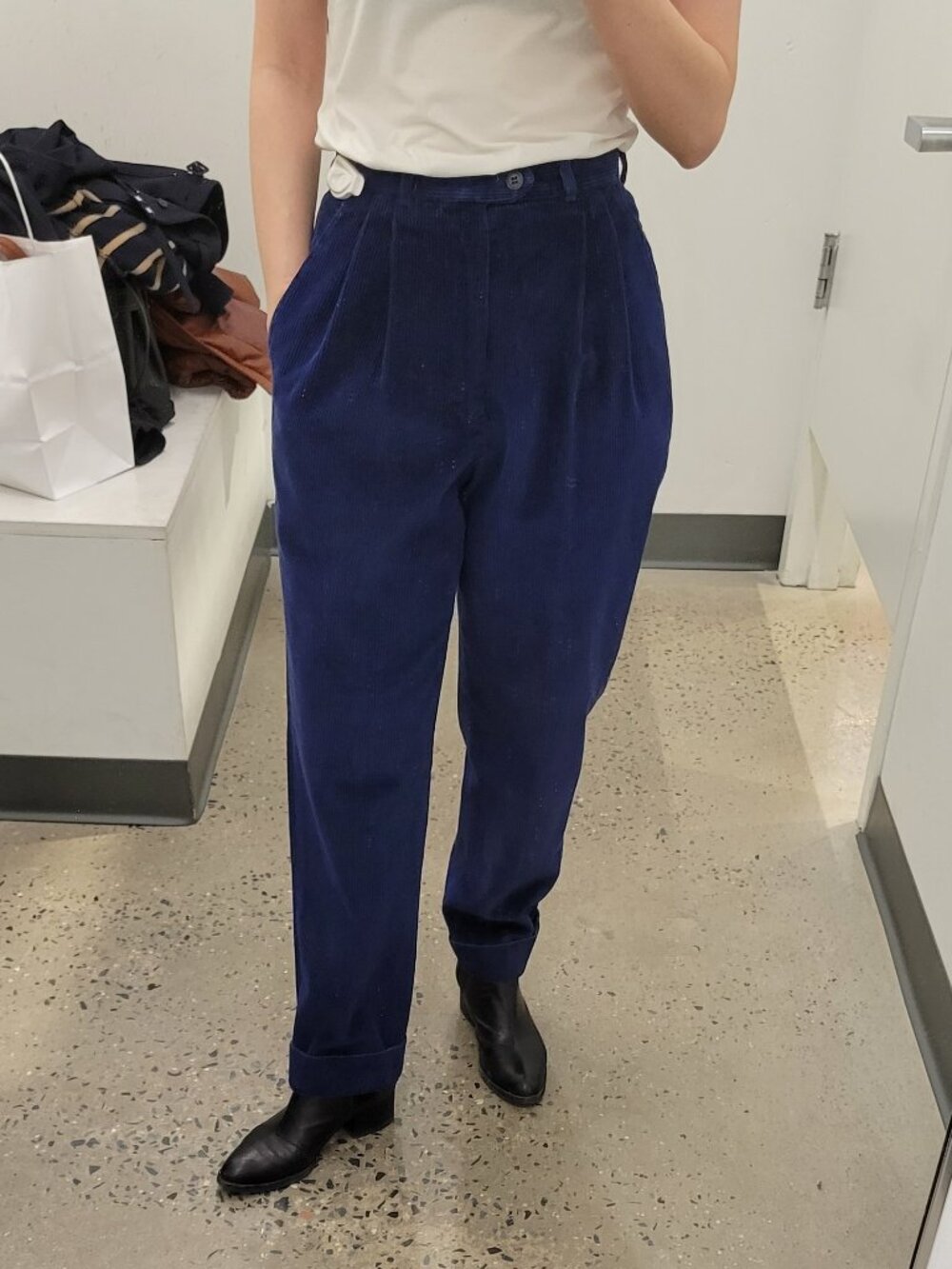 Vintage Talbots David Brooks Navy Corduroy Pants